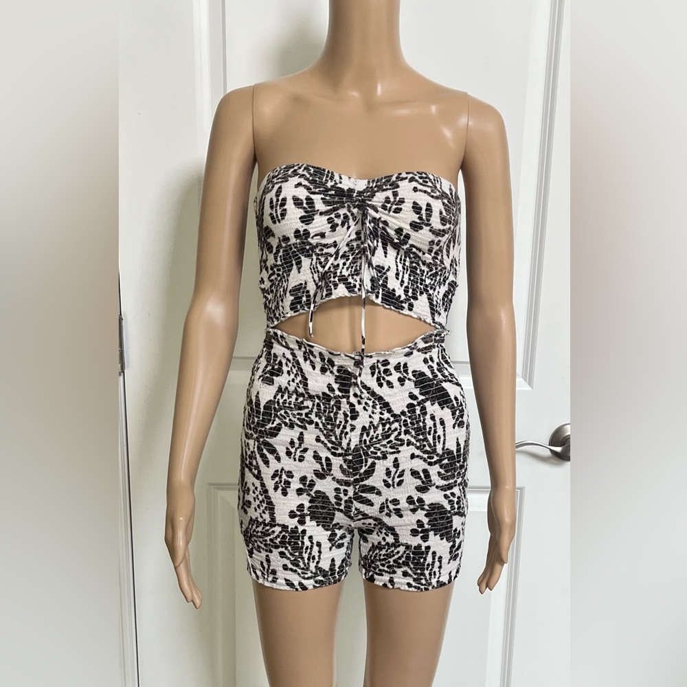 Freepeople Smock Bandeau Top Short Set